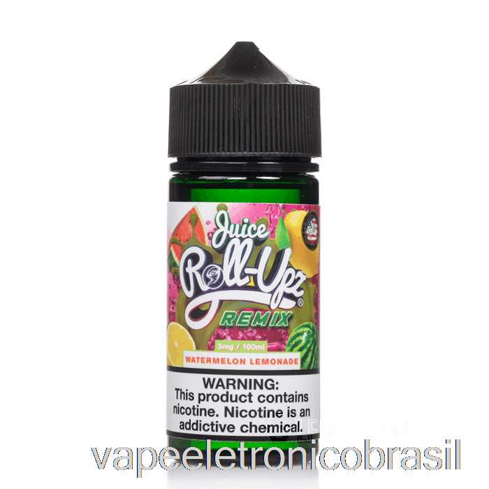 Vape Recarregável Melancia Limonada - Suco Roll Upz Remix - 100ml 3mg